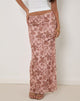 Image of Alfreda Maxi Skirt in Neutral Floral Print