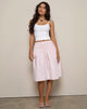 Image of Asada Midi Skirt in Light Pink