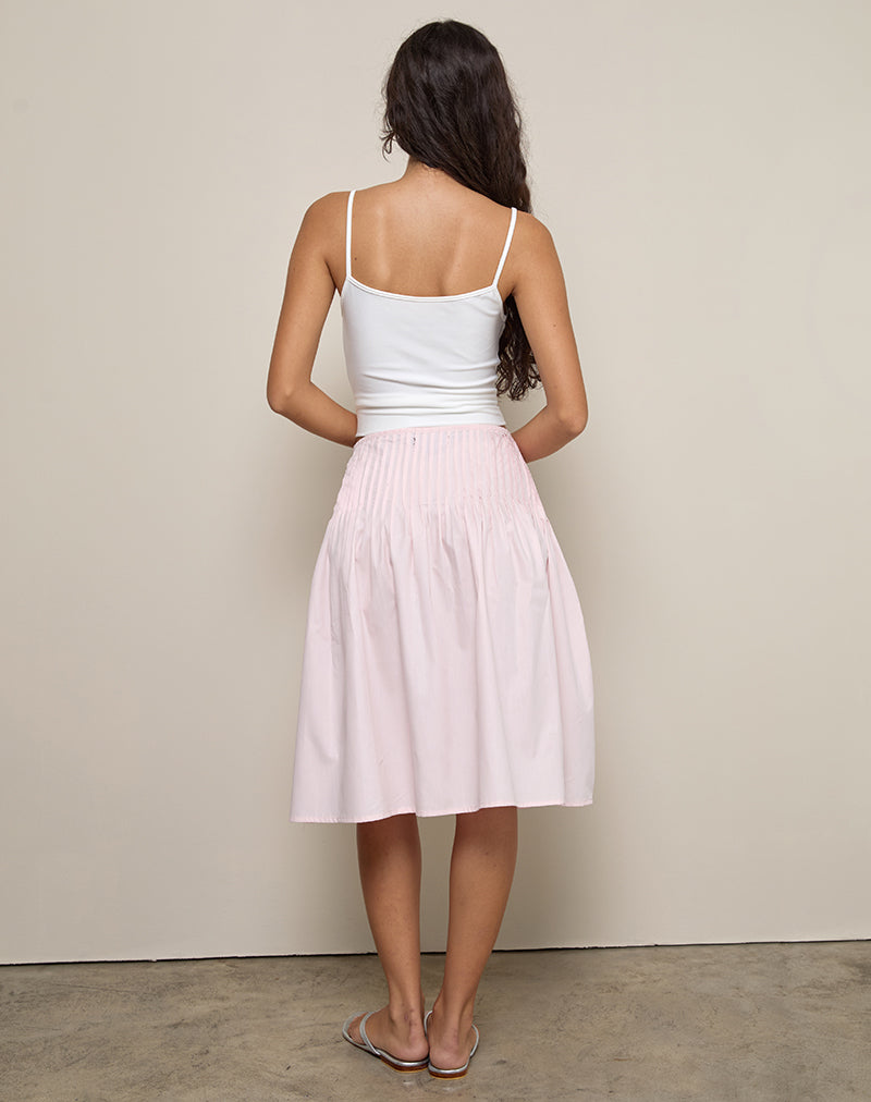 Image of Asada Midi Skirt in Light Pink