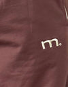 Mahogany with Ivory Piping and M Embroidery