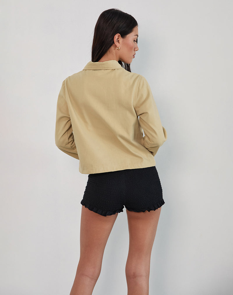 Image of Calva Boxy Jacket in Tan