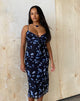 Image of Coya Maxi Dress in Mesh Navy Diffused Floral