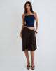 Image of Esmeray Midi Skirt In Chocolate Brown