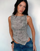 Image of Etta Vest in Sheer Mesh Grey