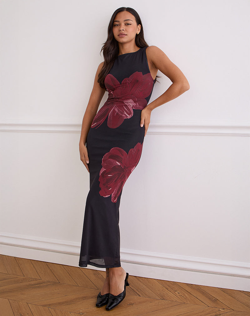 knee length dresses for ladies Fayola Dress Blue Floral main image 1