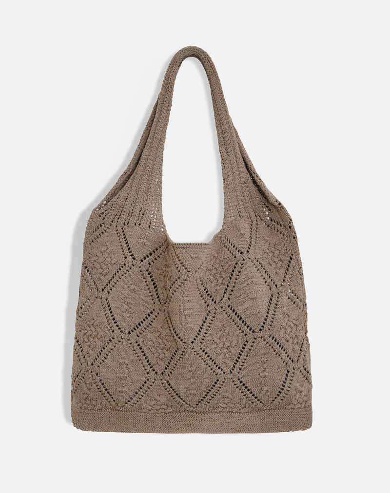 Fika Crochet Bag in Brown