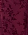 Botanical Flower Maroon