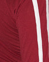 Red with White Piping