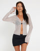Image of Gedza Top in Clear Sequin Stone Grey