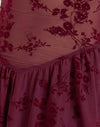 Botanical Flower Maroon