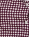 Mini Gingham Wine with White Lace