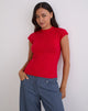 Image of Hanuva Top in Knit Red