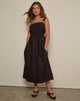 Image of Haruko Midi Dress in Bitter Chocolate