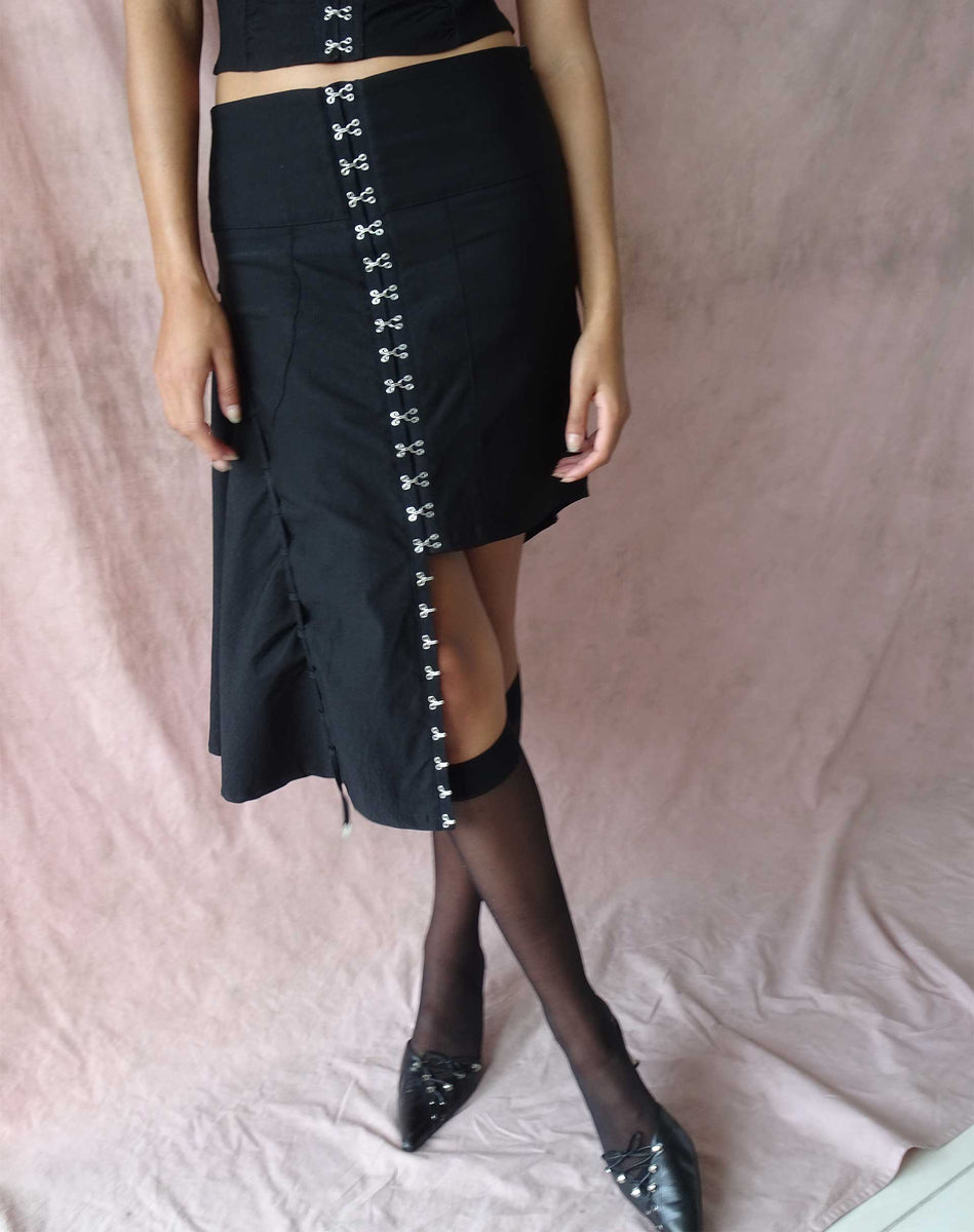 Asymmetrical skirt black best sale