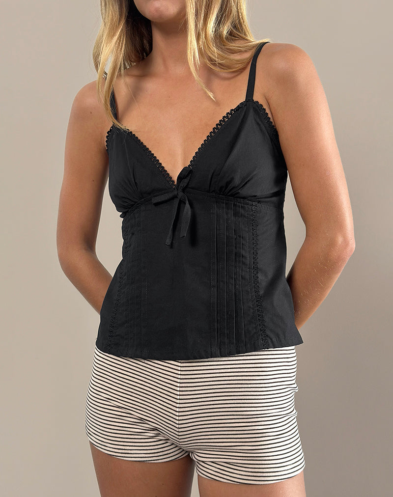 Image of Jepuni Cami Top in Black Poplin