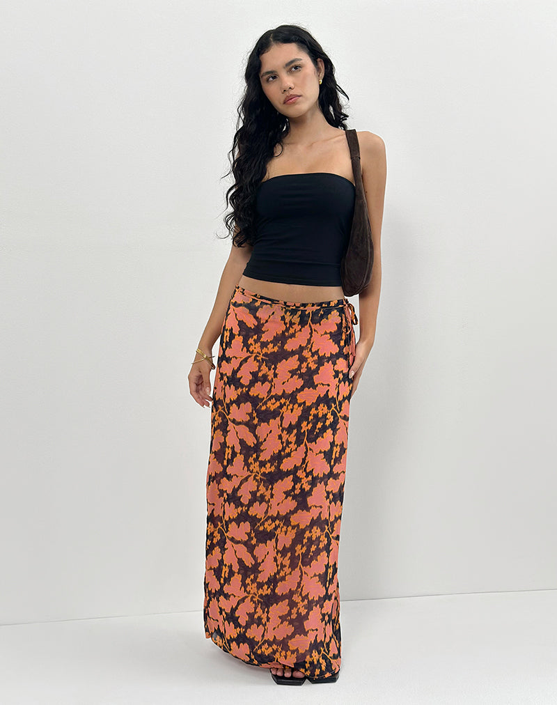Jezza Slip Maxi Skirt in Furnishing Floral
