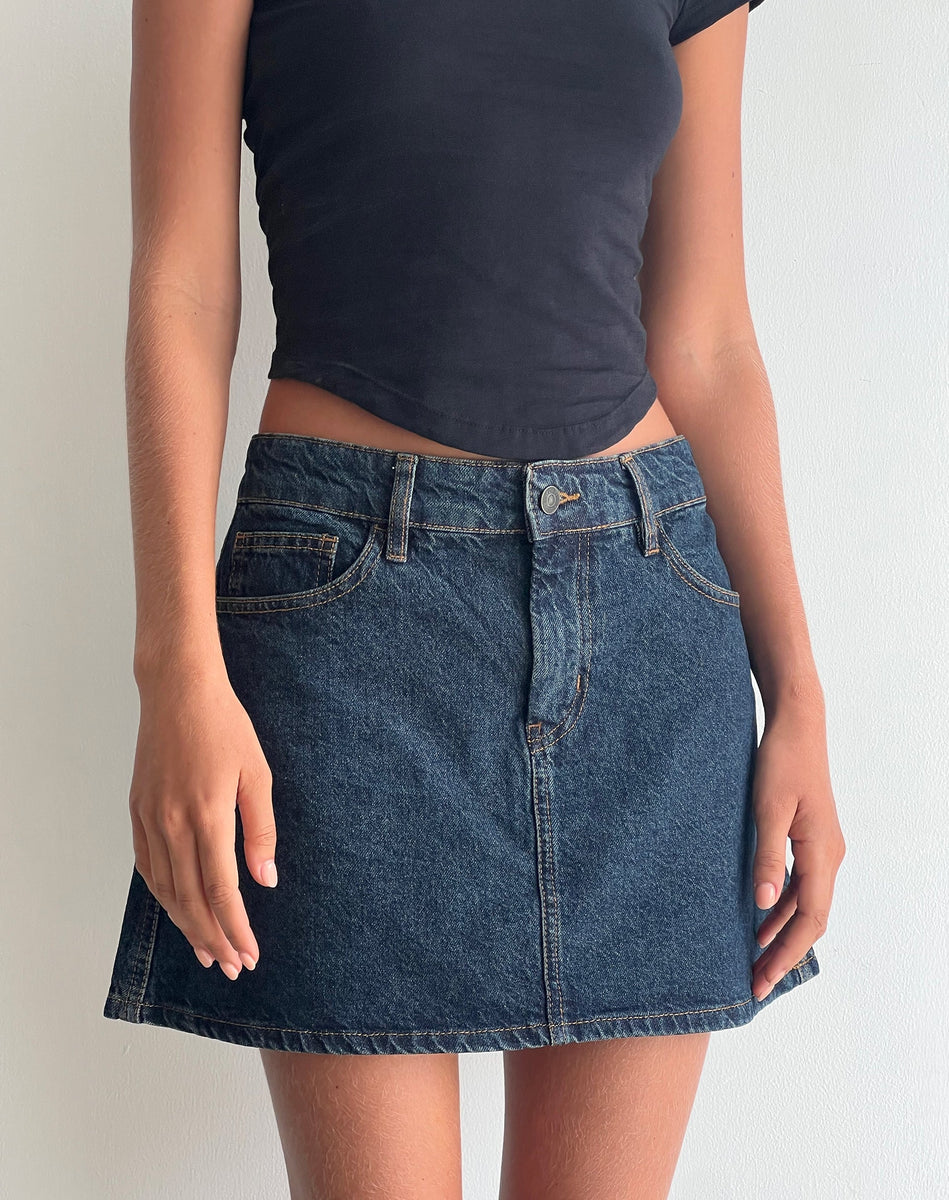 A line denim outlet skirt au