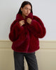 Image of Joji Jacket in Faux Fur Cherry