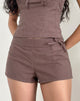 Image of Blazy Tie Short in Linen Taupe