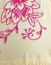 Lemon with Floral Pink Embroidery