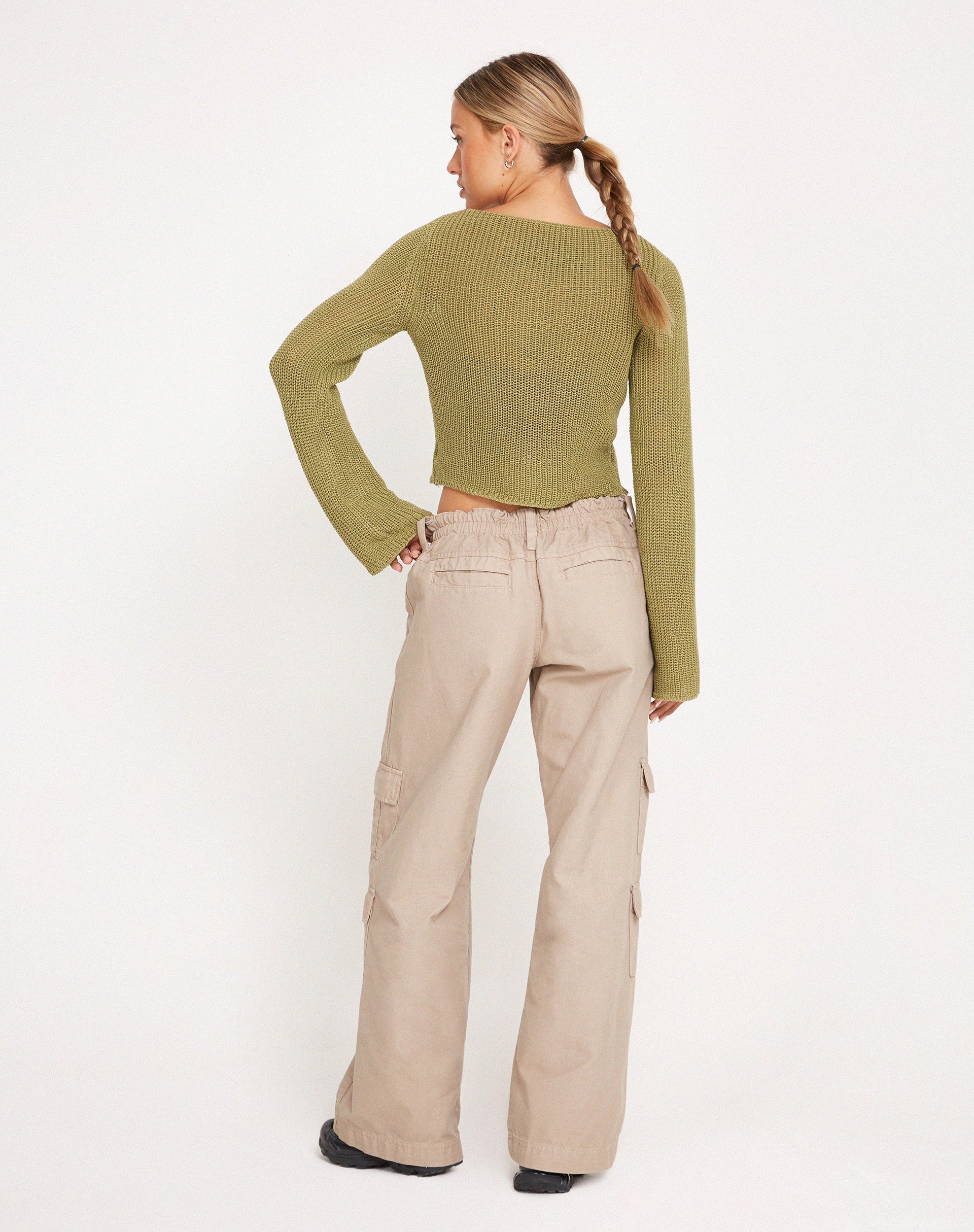 Image of Kazayo Long sleeve Knit Top in Desert Sage