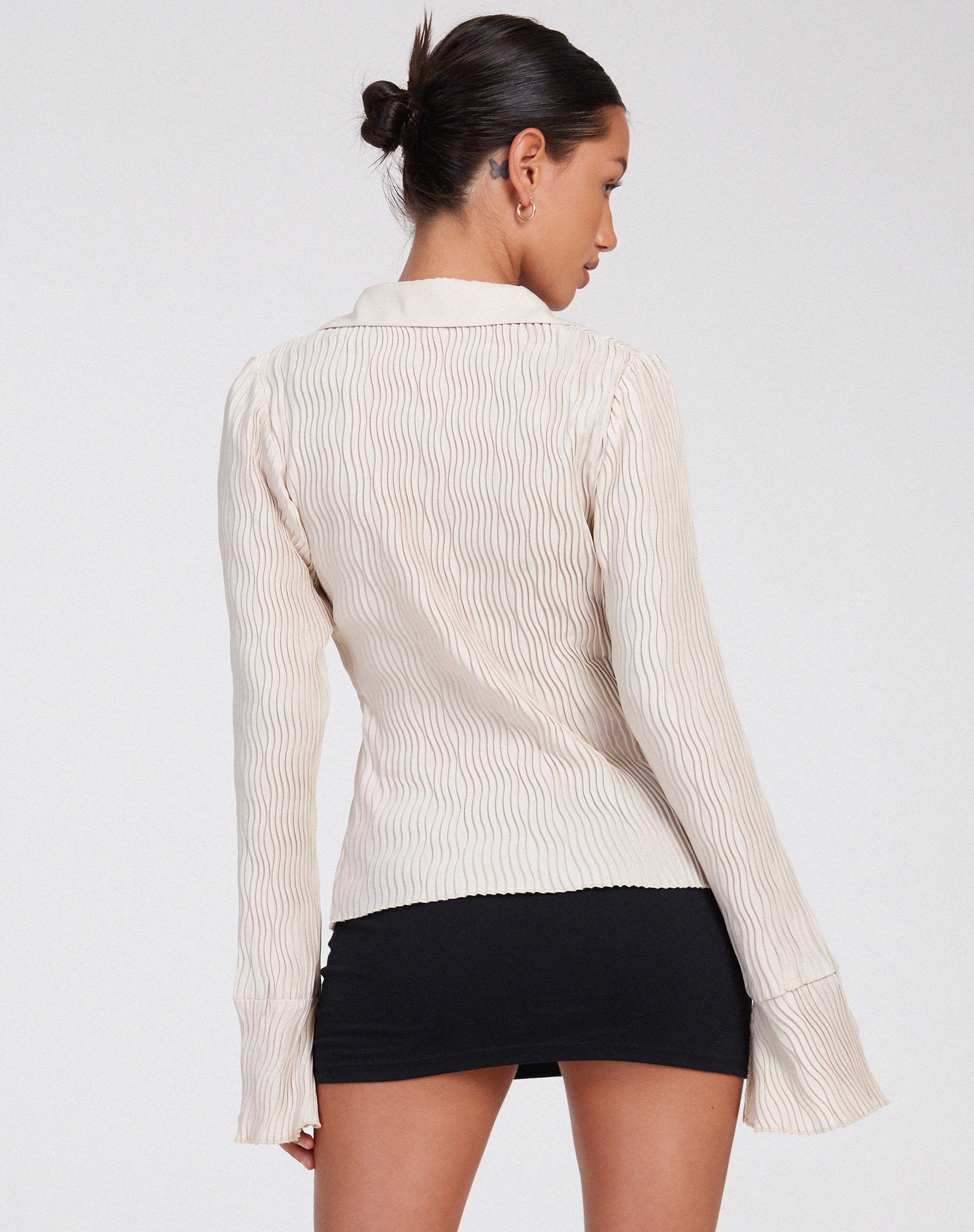 image of Keani Shirt in Crinkle Beige