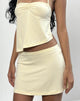 Image of Nidya A-Line Mini Skirt in Rayon Lemon