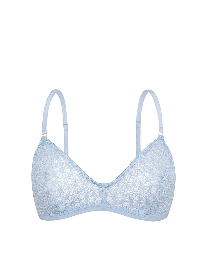 Image of Lindap Bra in Floral Lace Blue
