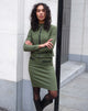 image of Pandu Midi Skirt in Tailoring Army Green