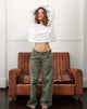 Image of Low Rise Roomy Jeans in Fern Green