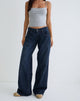 Image of Low Rise Roomy Jeans in Smokey Blue