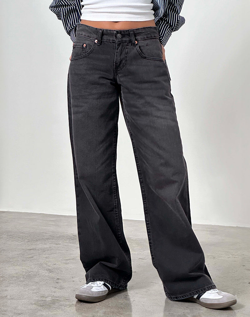 Image of Low Rise Parallel Jeans in Vintage Black