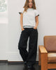 Image of Low Rise Roomy Jeans in Rinse Black