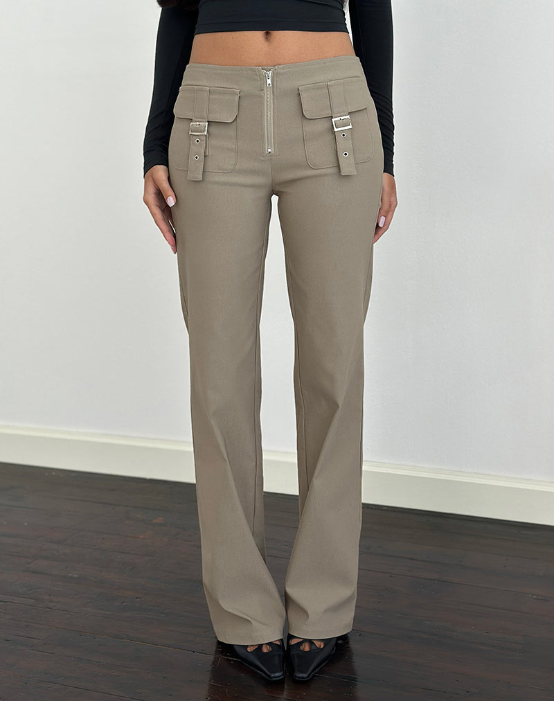 Maite Pocket Trouser in Tailoring Taupe