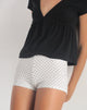 Image of Eunia Short in Micro Polka White