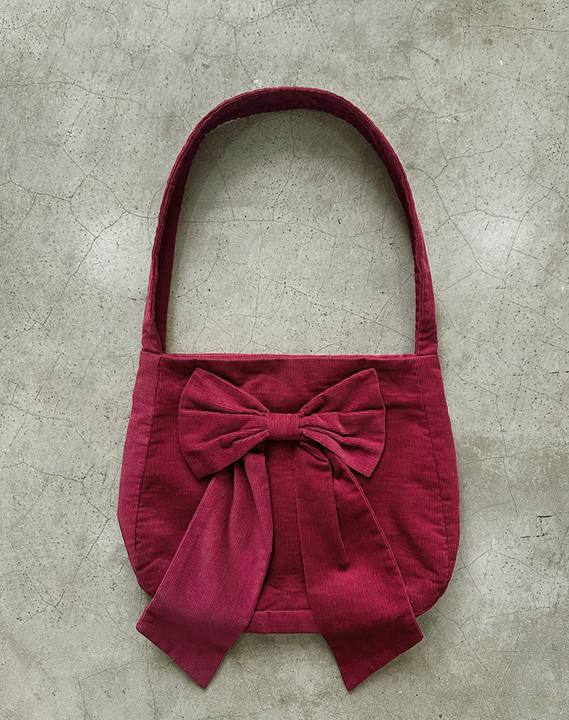 Nagi Bag in Babycord Maroon