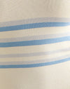 Cream with Blue and Grey Stripes