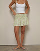 Image of Nelesi Mini Skirt in Blooming Lily Green