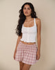 Image of Nelesi Mini Skirt in Basic Tartan Pink