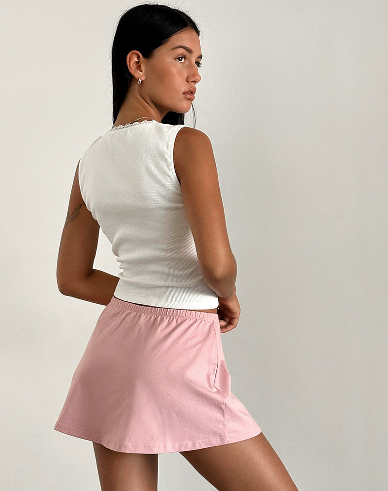 image of Nidya Aline Mini Skirt in Pink Lady