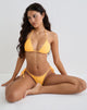 Image of Pami Bikini Top In Light Orange with Studs