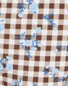 Floral Gingham Brown
