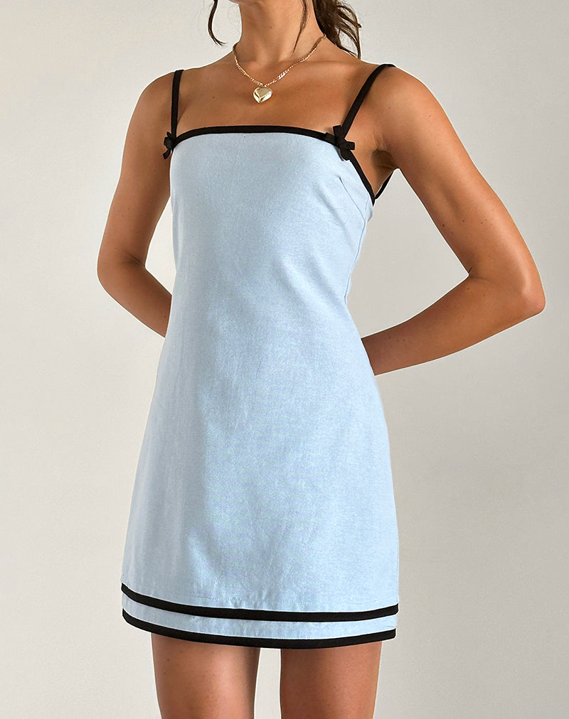 chinese dress ladies Dollie Linen Mini Dress Black main image 0