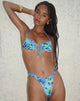 Image of Farida Bikini Bottom in Blue Flower