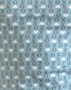 Powder Blue XO Heart Print with White Binding