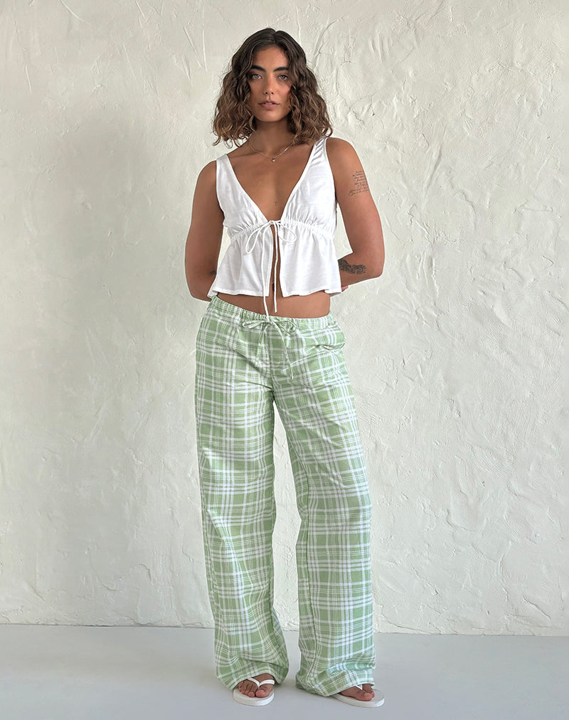 Image of Lirura Trouser in Table Cloth Neo Mint