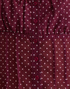 Chiffon Mini Polka Burgundy