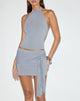 Image of Romesa Halterneck Top in Cupro Lilac Grey