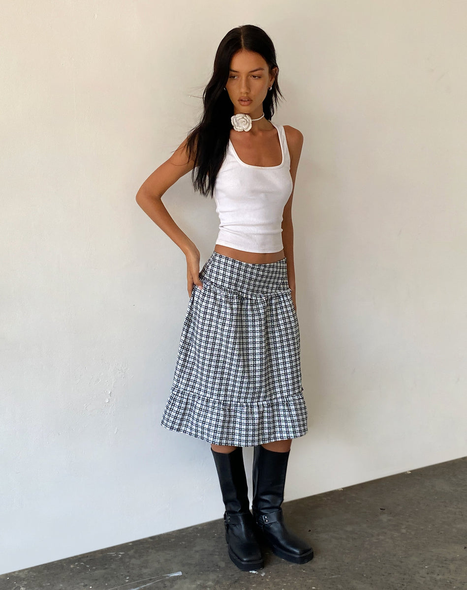 Brandy Check Midi Wrap Skirt | Kasya – motelrocks-com-aus