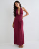 Image of Ryoko Maxi Dress in Cupro Burgundy